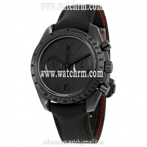 Omega Speedmaster Moonwatch Dark Side of the Moon "Black Black" Chronograph Black Dial Black Nylon Men's Watch 31192445101005