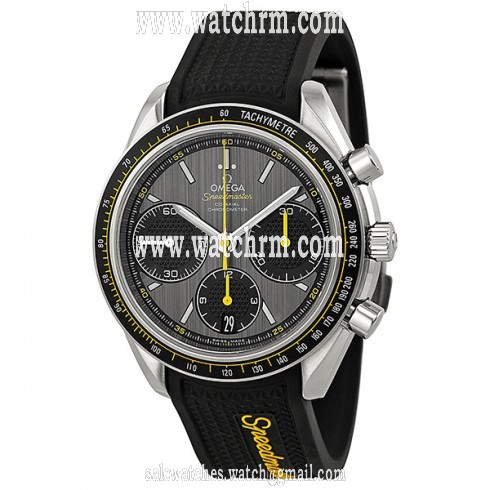 Omega Speedmaster Racing Grey Dial Black Rubber Men's Watch 32632405006001
