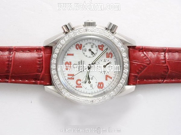 Omega Speedmaster Reduced 3834.79.40 White Dial Automatic Watch