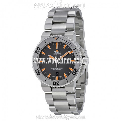 Oris Aquis Date Grey Dial Stainless Steel Men's Watch 733-7653-4158MB
