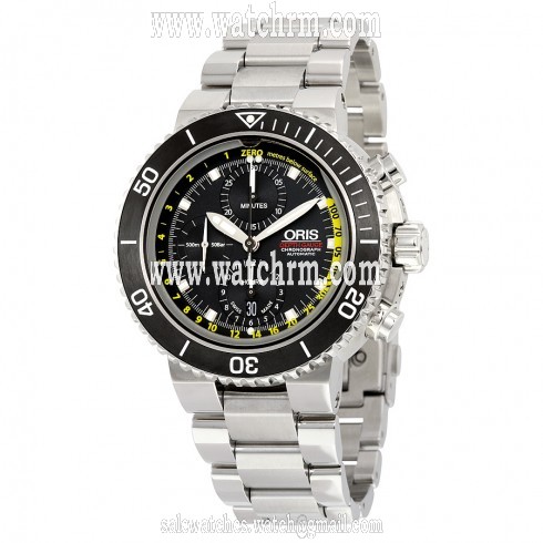 Oris Aquis Depth Gauge Autoamtic Black Dial Men's Watch 01 774 7708 4154-Set MB