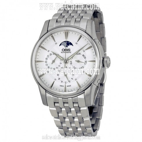 Oris Artelier Complication Automatic Silver Dial Stainless Steel Watch 781-7703-4051MB
