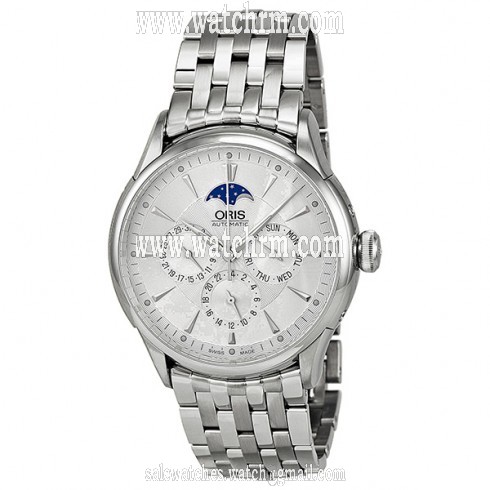 Oris Artelier Complication GMT Automatic Silver Dial Men's Watch 581-7592-4091MB