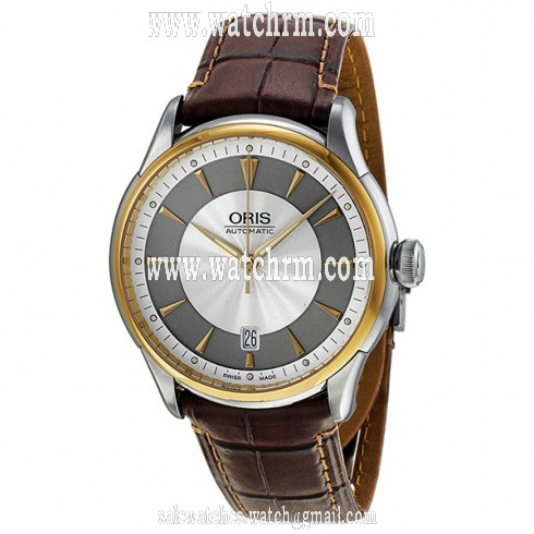 Oris Artelier Date Gold Tone Stainless Steel Automatic Men's Watch 733-7591-4351LS