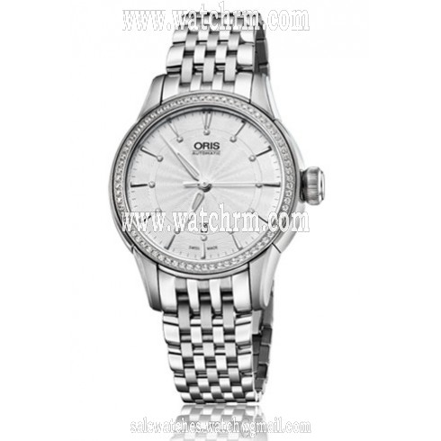 Oris Artelier Date Silver Dial Stainless Steel Ladies Watch 01 561 7687 4951-07 8 14 77