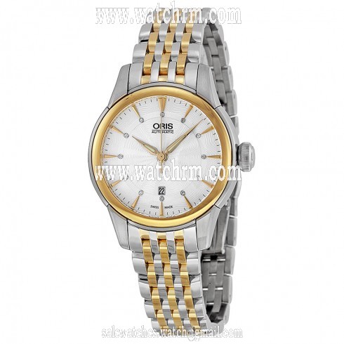 Oris Artelier Date Silver Dial Two-Tone Stainless Steel Ladies Watch 01 561 7687 4351-07 8 14 78