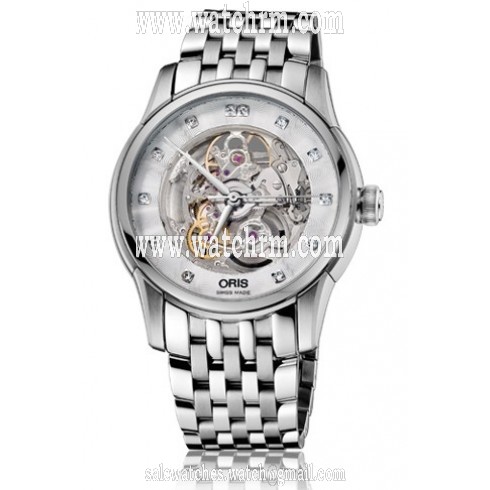 Oris Artelier Skeleton Dial Stainless Steel Men's Watch 01 734 7670 4019-07 8 21 77