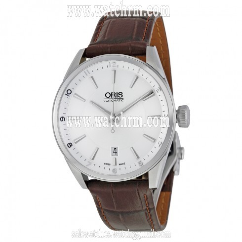 Oris Artix Automatic Silver Dial Brown Leather Men's Watch 733-7713-4031LS