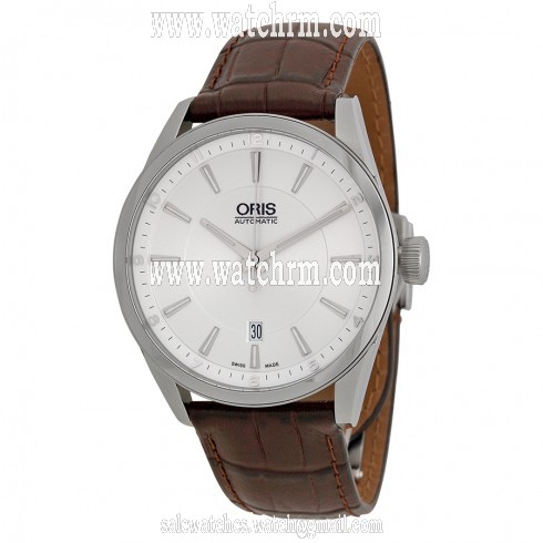 Oris Artix Automatic Silver Dial Brown Leather Men's Watch 733-7642-4031LS