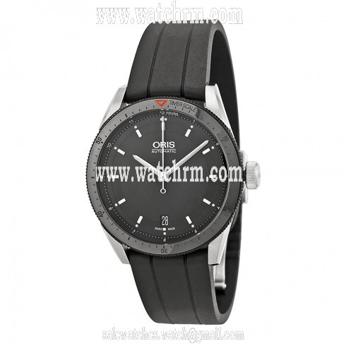 Oris Artix GT Date Black Dial Black Rubber Mid Size Watch 733-7671-4434RS