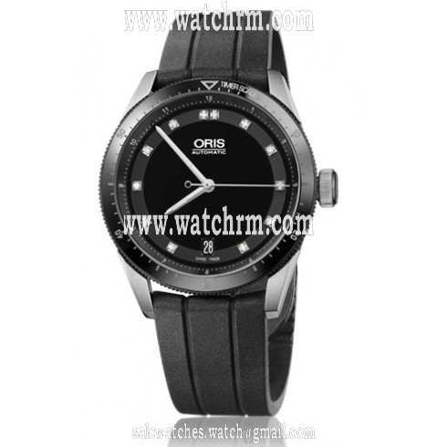Oris Artix GT Date Diamonds Black Rubber Unisex Watch 01 733 7671 4494-07 4 18 20FC