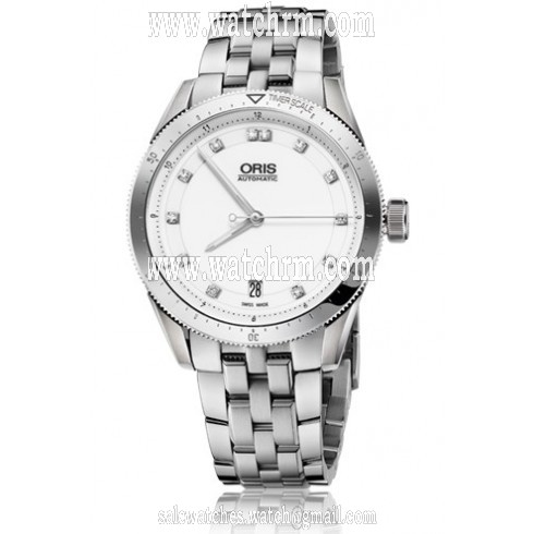 Oris Artix GT Date Diamonds White Dial Stainless Steel ladies Watch 01 733 7671 4191-07 8 18 85