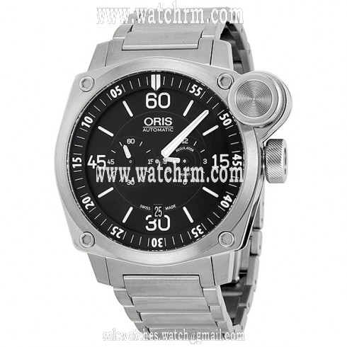 Oris BC4 Der Meisterflieger Automatic Black Dial Steel Men's Watch 749-7632-4194MB
