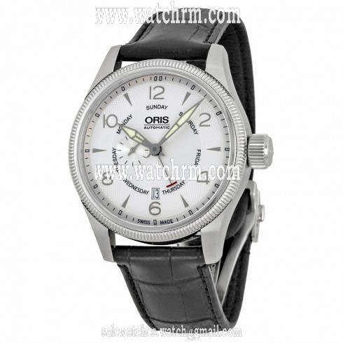 Oris Big Crown Automatic Silver Dial Black Leather Men's Watch 745-7688-4061LS