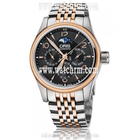 Oris Big Crown Complication Black Dial Two-Tone Stainless Steel Men's Watch 01 582 7678 4364-07 8 20 32