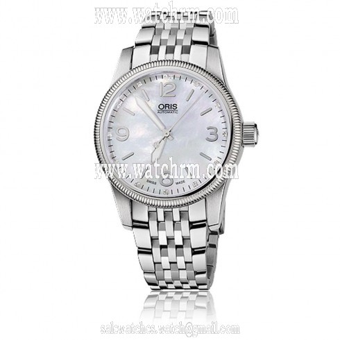 Oris Big Crown Date White Mother of Pearl Dial Automatic Stainless Steel Men's Watch 01 733 7649 4066 07 8 19 76