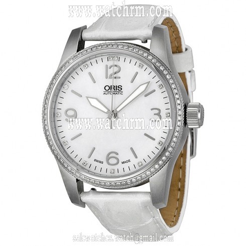 Oris Big Crown Diamonds Automatic Mother of Pearl Dial Ladies Watch 01 733 7649 4966 07 5 19 67
