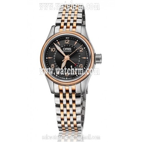 Oris Big Crown Poiner Date Black Dial Two-Tone Stainless Steel Unisex Watch 01 594 7680 4364-07 8 14 32
