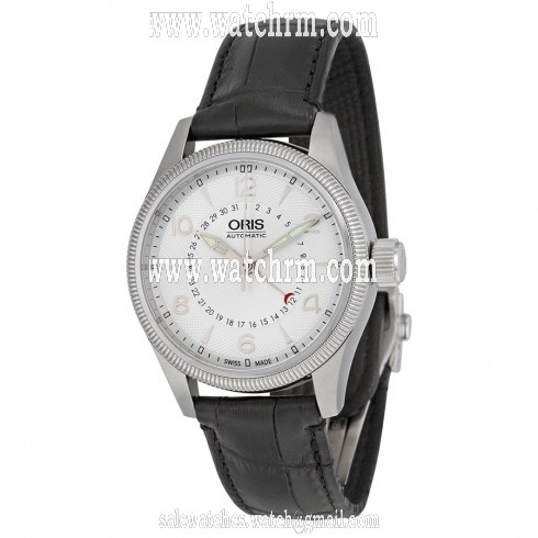 Oris Big Crown Pointer Date Silver Dial Black Leather Men's Watch 01 754 7679 4061-07 5 20 76FC