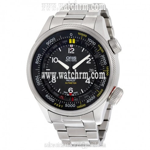 Oris Big Crown Pro Pilot Altimeter Black Dial Stainless Steel Men's Watch 733-7705-4134MB