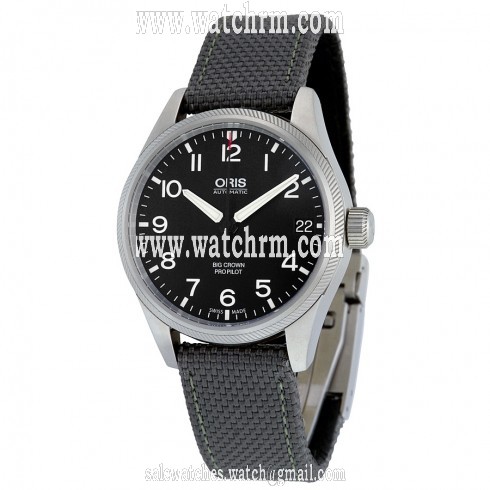 Oris Big Crown ProPilot Automatic Black Dial Grey Fabric Men's Watch 751-7697-4164GYFS