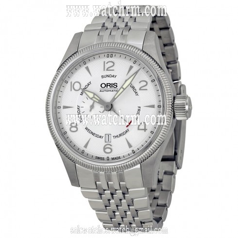 Oris Big Crown Small Second Pointer Day Silver Dial Stainless Steel Men's Watch 745-7688-4061MB