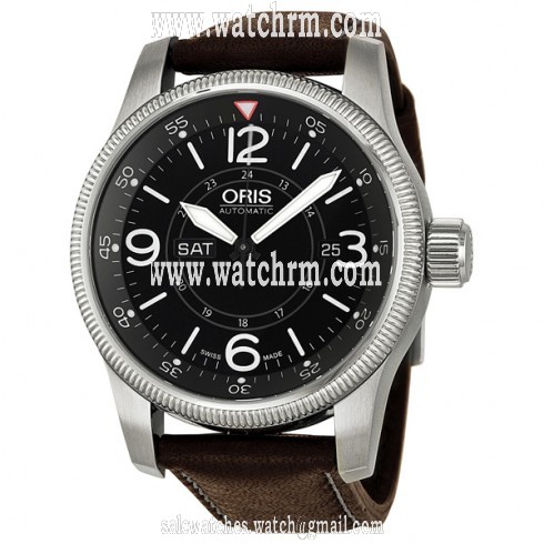 Oris Big Crown Timer Black Dial Brown Leather Men's Watch 735-7660-4064LS