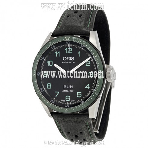 Oris Calobra GT Limited Edition Automatic Black Dial Black Leather Men's Watch 735-7706-4494SET