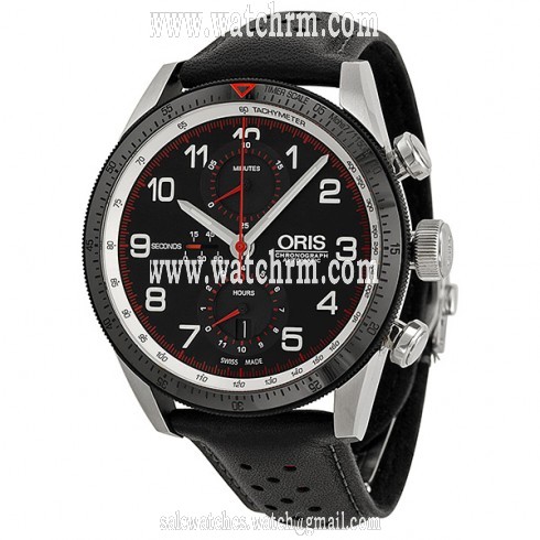 Oris Calobra Limited Edition Automatic Chronograph Black Dial Steel Men's Watch 774-7661-4484