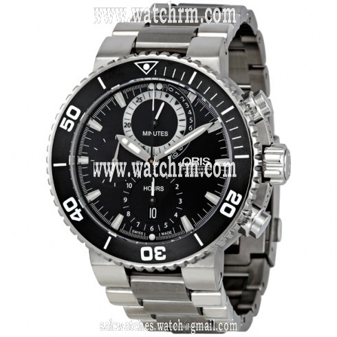 Oris Carlos Coste Black Dial Automatic Chronograph Men's Watch 674-7655-7184-SET