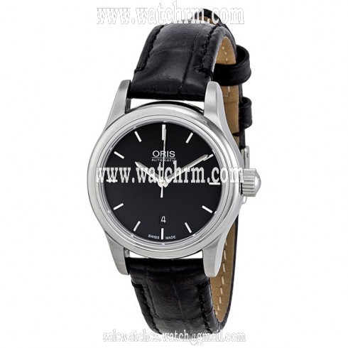 Oris Classic Date Automatic Black Dial Stainless Steel Ladies Watch 561-7650-4054LS
