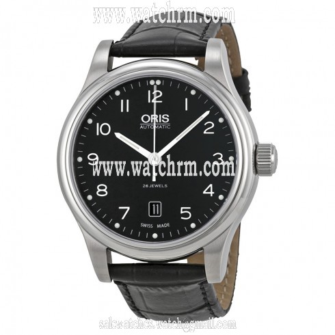 Oris Classic Date Automatic Black DIal Steel Men's Watch 01 733 7594 4094 07 5 20 11