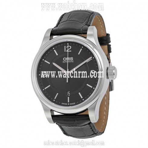 Oris Classic Date Black Dial Black Leather Men's Watch 01 733 7594 4034-07 5 20 11