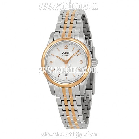 Oris Classic Date Silver Dial Two-tone Stainless Steel Ladies Watch 01 561 7650 4331-07 8 14 63