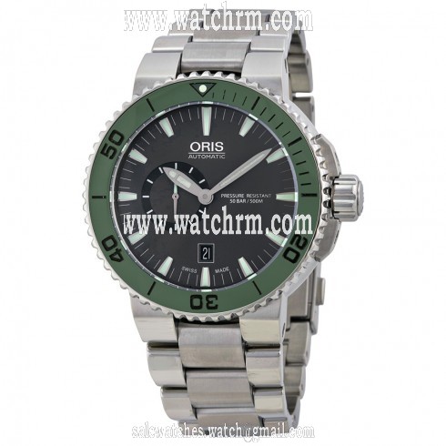 Oris Divers Automatic Grey Dial Stainless Steel Men's Watch 743-7673-4157MB