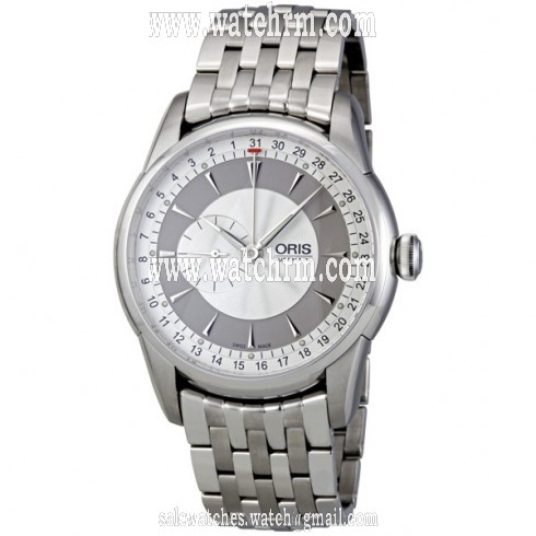 Oris Men's Artelier Silver Dial Stainless Steel Bracelet Automatic Watch 644-7597-4051MB
