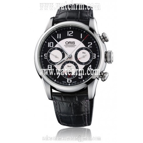 Oris Raid Black and silver Dial Automatic Black Leather  Men's Watch 01 676 7603 4094-SET