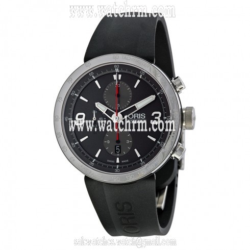 Oris TT1 Chrono Black Rubber Stainless Steel Men's Watch 01 674 7659 4163 07 4 25 06