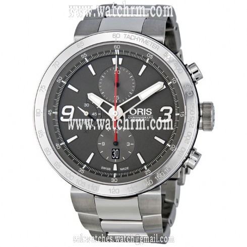 Oris TT1 Chronograph Grey Dial  Stainless Steel Men's Watch 674-7659-4163MB