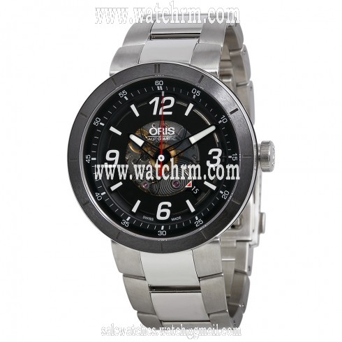 Oris TT1 Skeleton Engine Stainless Steel Automatic Men's Watch 733-7668-4114MB