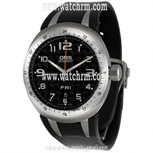 Oris TT3 Day Date Titanium Black Rubber Men's Automatic Watch 635-7588-7069RS