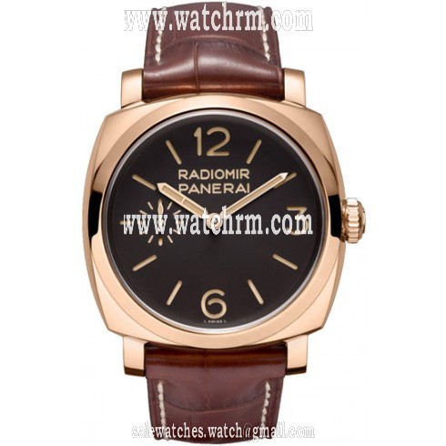 Panerai 1940 Oro Rosso Manual Wind Brown Dial 18k Rose Gold Men's Watch PAM00398