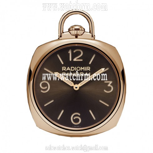 Panerai Brown Dial 18kt Rose Gold Pocket Watch PAM00447