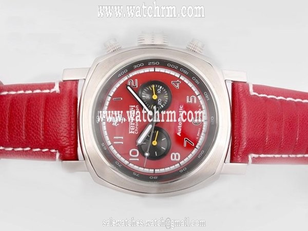 Panerai Ferrari Scuderia FER00011 Red Dial Automatic Stainless Steel Bezel Watch