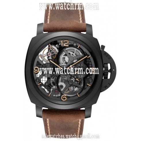 Panerai Lo Scienziato Luminor 1950 Tourbillon GMT Skeletal Men's Watch PAM00528