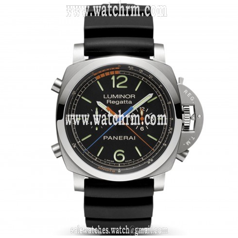 Panerai Luminor 1950 3 Day Chrono Flyback Regatta Black Dial Men's Watch PAM00526