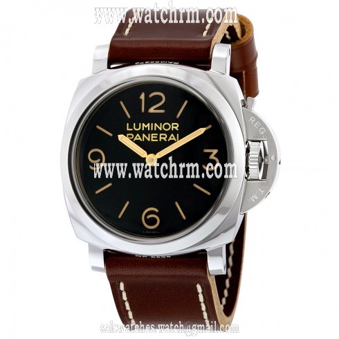Panerai Luminor 1950 Black Dial Leather Men's Watch PAM00372