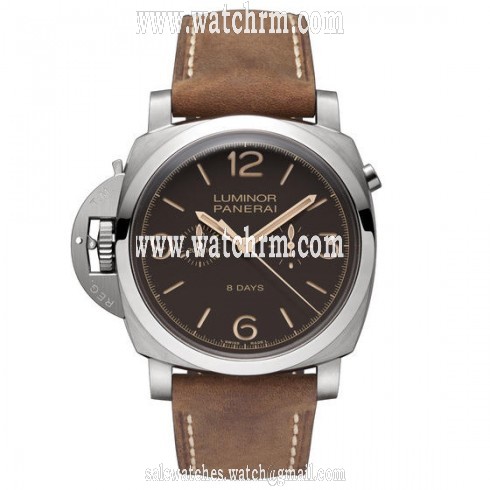 Panerai Luminor 1950 Chrono Left-handed 8 Day Brown Dial Men's Watch PAM00579