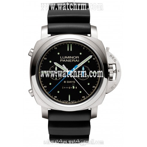 Panerai Luminor 1950 Rattrapante 8 Days Automatic Black Dial Men's Watch PAM00530