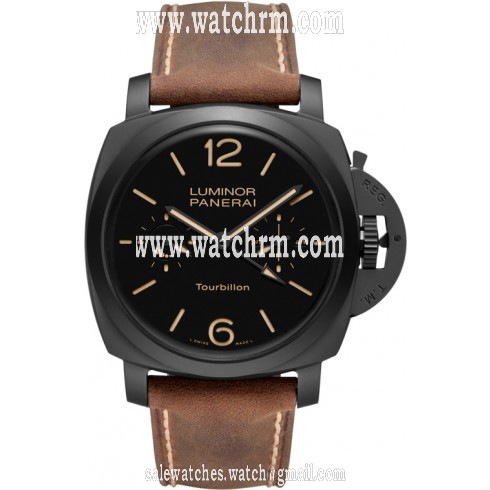 Panerai Luminor 1950 Tourbillion GMT Black Dial Mechanical Men's Watch PAM00396